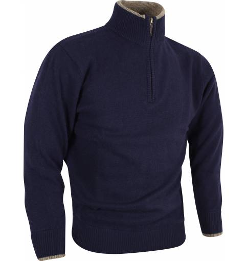 Jack Pyke Zip Knit Jumper in Navy
