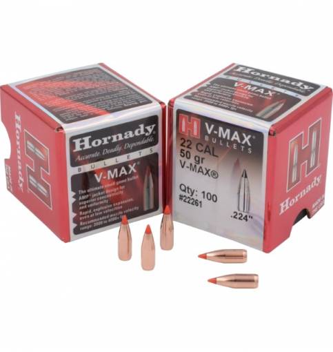 Hornady V-MAX 22/.224" 50gr BT (Box of 100)