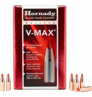 Hornady V-MAX 22/.224" 55gr w/Cann (Box of 100)