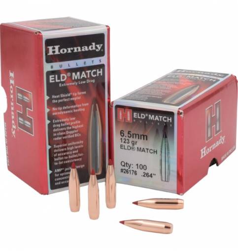 Hornady ELD Match 6.5mm/.264" 123gr BT (Box of 100)