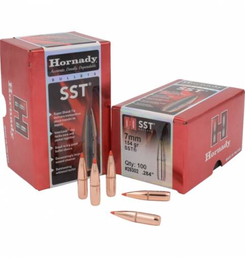 Hornady SST 7mm/.284" 154gr BT InterLock w/Cann (Part Box of 70)