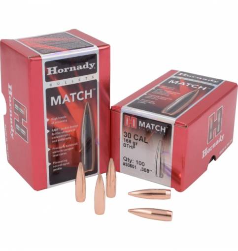 Hornady Match 30/.308" 168gr BT HP (Box of 100)