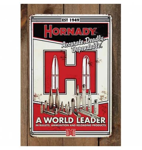 Hornady Decorative World Leader Tin Sign