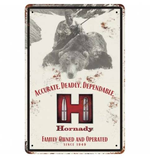 Hornady Tin Sign 12" x 18"