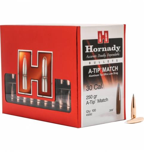 Hornady A-Tip Match .30/.308" 250gr (Box of 100)