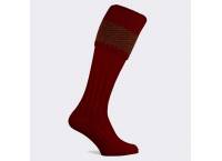 Pennine Penrith Olive Burgundy Sock