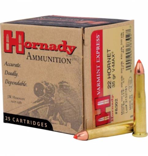 Hornady Varmint Express .22 Hornet 35gr V-MAX (Box of 25)