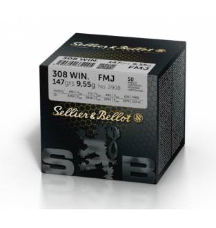 Sellier & Bellot .308 Win 147gr FMJ (Box of 50)