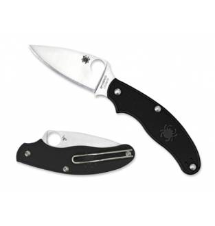 Spyderco UK Penknife LWT Leaf Plain Edge Black FRN 2.93"