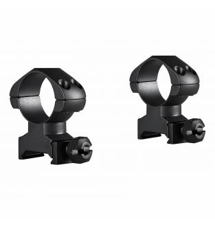 HAWKE OPTICS PRECISION STEEL RING MOUNTS with nut Weaver, 1 Inch Diameter, High (Nut)