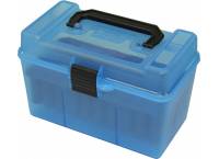 MTM Case-Gard H50RMAG Rifle Ammo Box with Handle Clear Blue