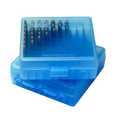 MTM Case-Gard P100-22-24 Pistol Ammo Box Clear Blue