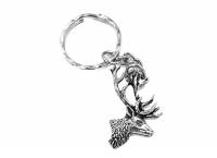 Pewter Keyring No.4 Stags Head