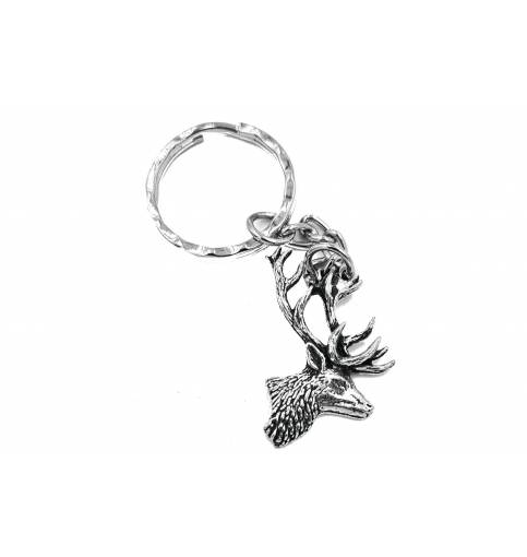 Pewter Keyring No.4 Stags Head