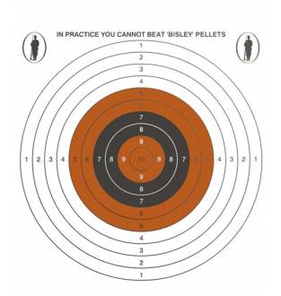 Bisley 17cm Single Targets Economy Card Grade 2 Pack of 100
