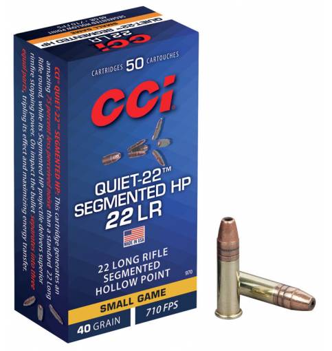 CCI .22 LR Quiet 40gr 710 fps Segmented Hollow Point (Box of 50)