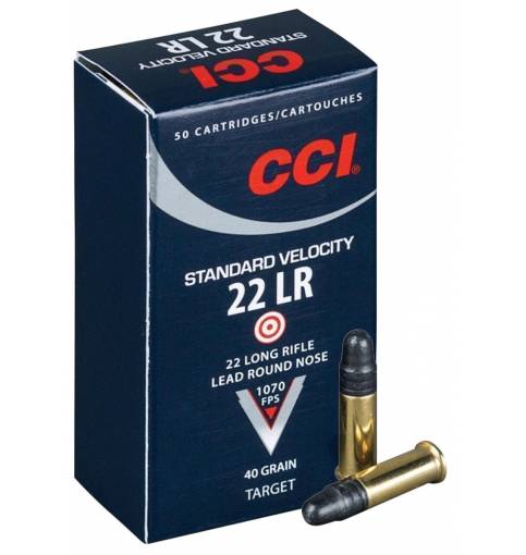CCI .22 LR Standard Velocity 40gr Lead Solid - Cardboard Box (Box of 50)