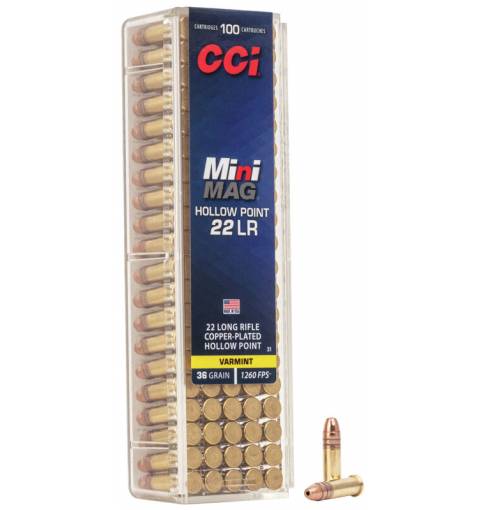 CCI .22 LR HV Mini-Mag 36gr Hollow Point (Box of 100)