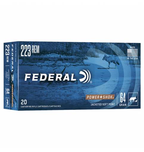 Federal .223 Power-Shok 55gr Soft Point (Box of 20)