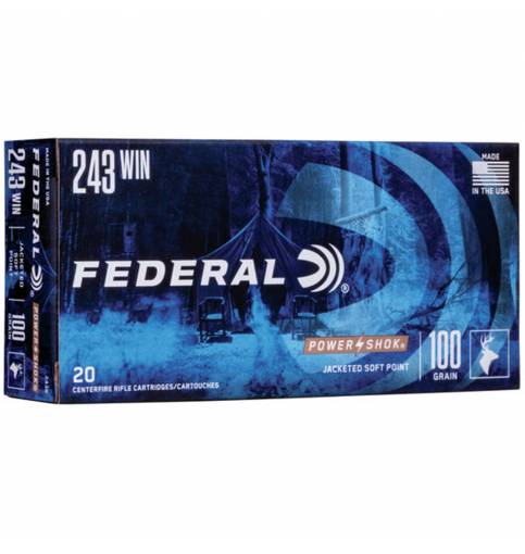 Federal .243 Power-Shok 100gr Soft Point (Box of 20)