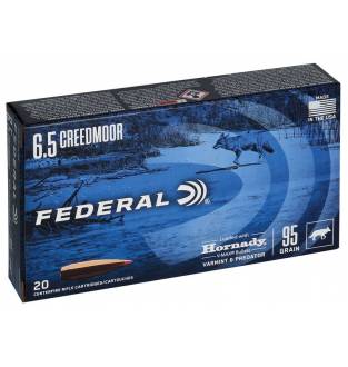 Federal 6.5 Creedmoor HORNADY 95gr V-MAX (Box of 20)