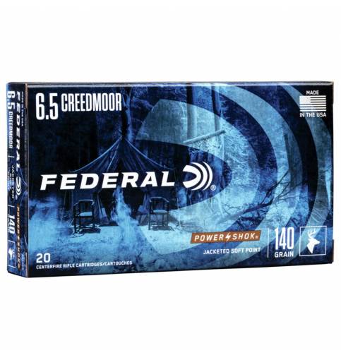 Federal 6.5 Creedmoor Power-Shok 140gr Soft Point (Box of 20)