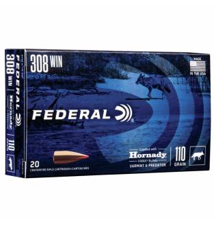 Federal HORNADY .308 110gr V-MAX (Box of 20)