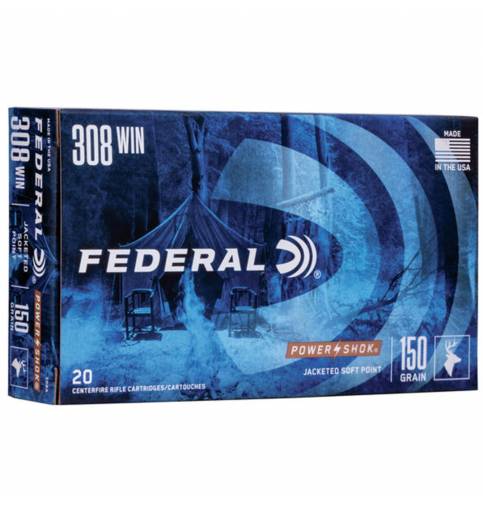 Federal .308 Power-Shok 150gr Soft Point (Box of 20)