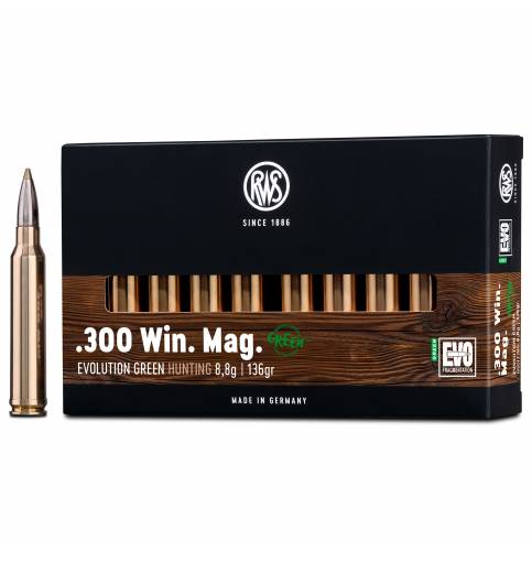RWS .300 Win Mag Evolution Green Fragmentation 136Gr (Box of  20)
