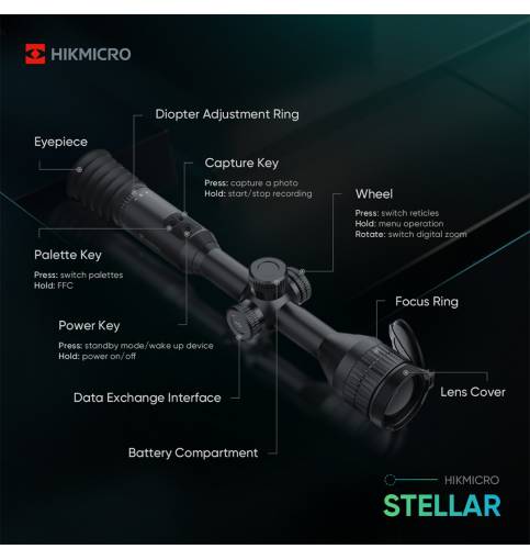 HIK Micro Stellar Pro 50mm Thermal Rifle Scope - SQ50