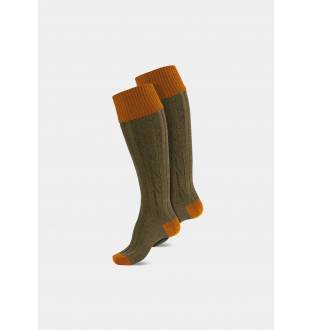 Alan Paine Mustard/Green Shooting Sock