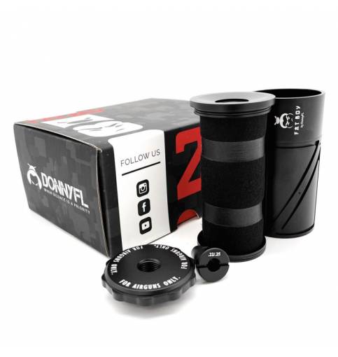 DONNYFL FAT BOY 2.0 SILENCER - .177 - .30 CALIBRE 1/2X20UNF