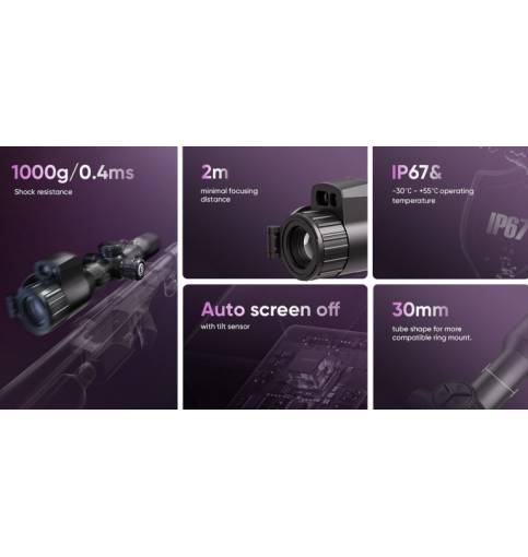 HIKMICRO Alpex 4K LITE LRF A40EL Digital Day and Night Vision Rifle Scope - 40mm, 3840x2160px, UHD