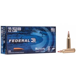 Federal .22-250 HORNADY 55gr V-MAX (Box of 20)