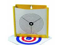 METAL TARGET PLATE - 6 3/4",YELLOW HOLDER" 17cm x 17cm