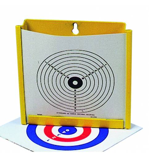 METAL TARGET PLATE - 6 3/4",YELLOW HOLDER" 17cm x 17cm