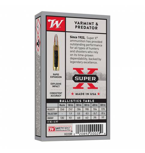 Winchester 223Rem POWER POINT 55gr - Box of 20