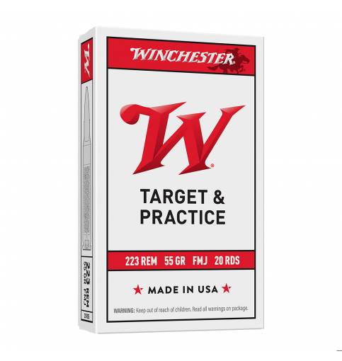 Winchester 223Rem FMJ 55gr - Box of 20