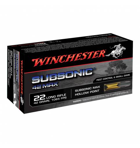 Winchester .22LR Subsonic 42gr Hollow Point - Box of 50