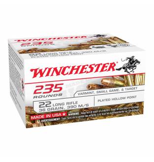Winchester .22LR Super-X 36gr Plated Hollow Point - Box of 235